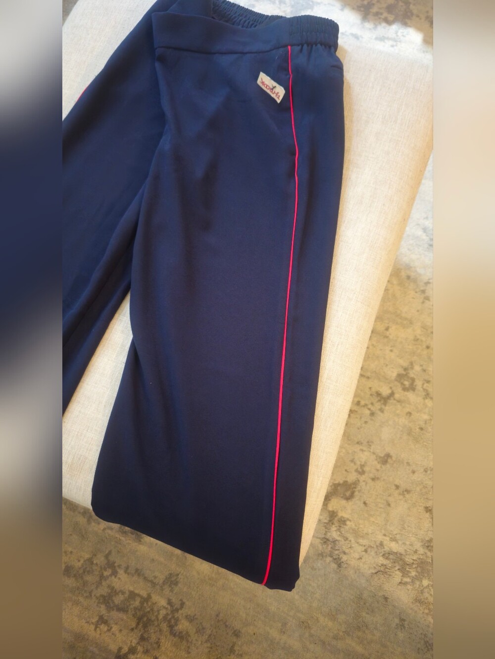 Cynthia Rowley Navy Elastic Waist Pants